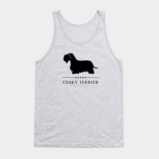 Cesky Terrier Black Silhouette Tank Top